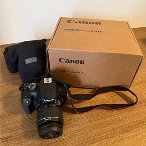 Canon EOS Rebel T7 Camera with accessories